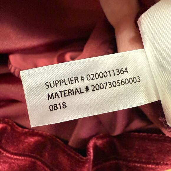 RALPH LAUREN L Women Burgundy Stretch Velvet Velour Pullover S/S Pocket Top - Picture 9 of 12